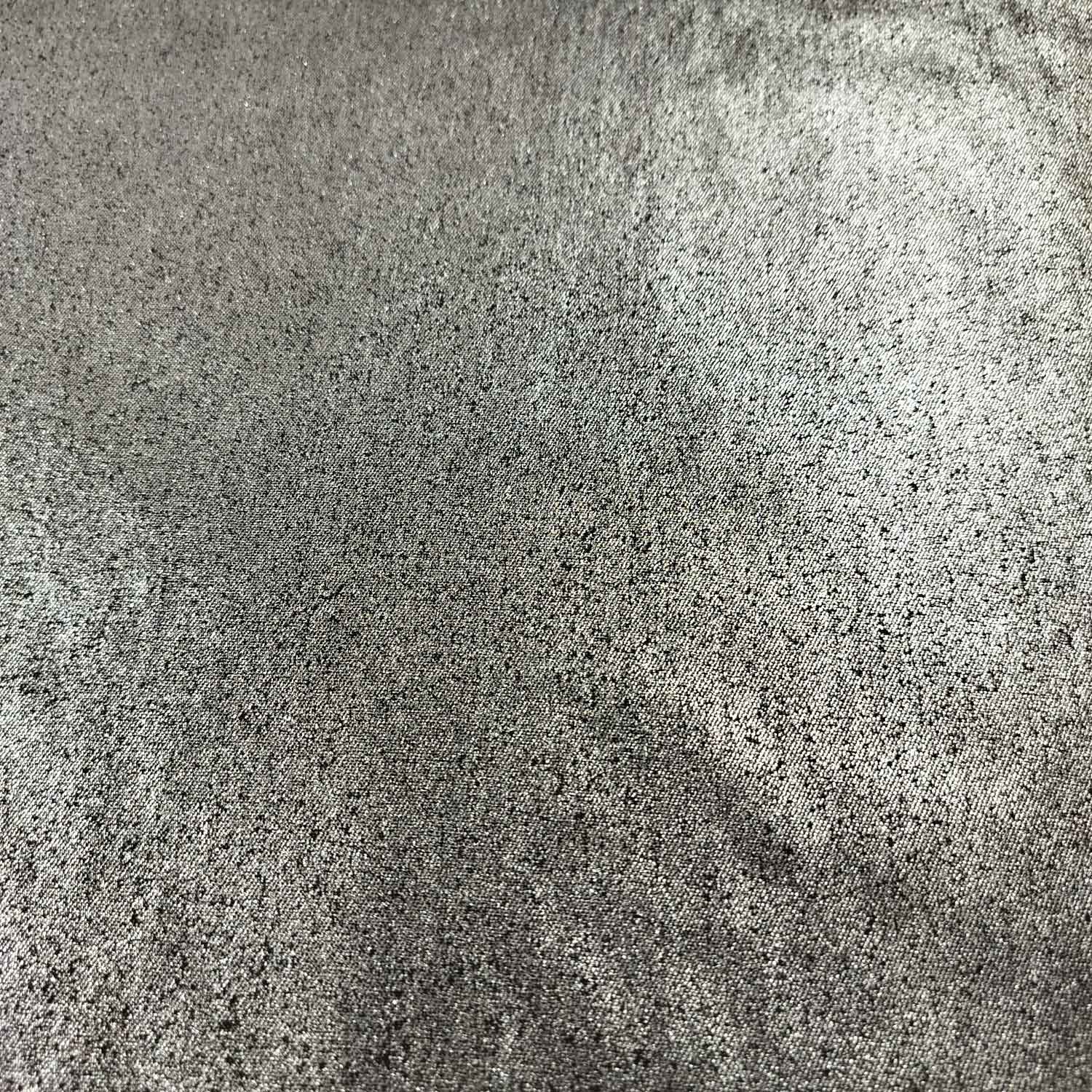 Black Solid Denim Foil Fabric CF-19324