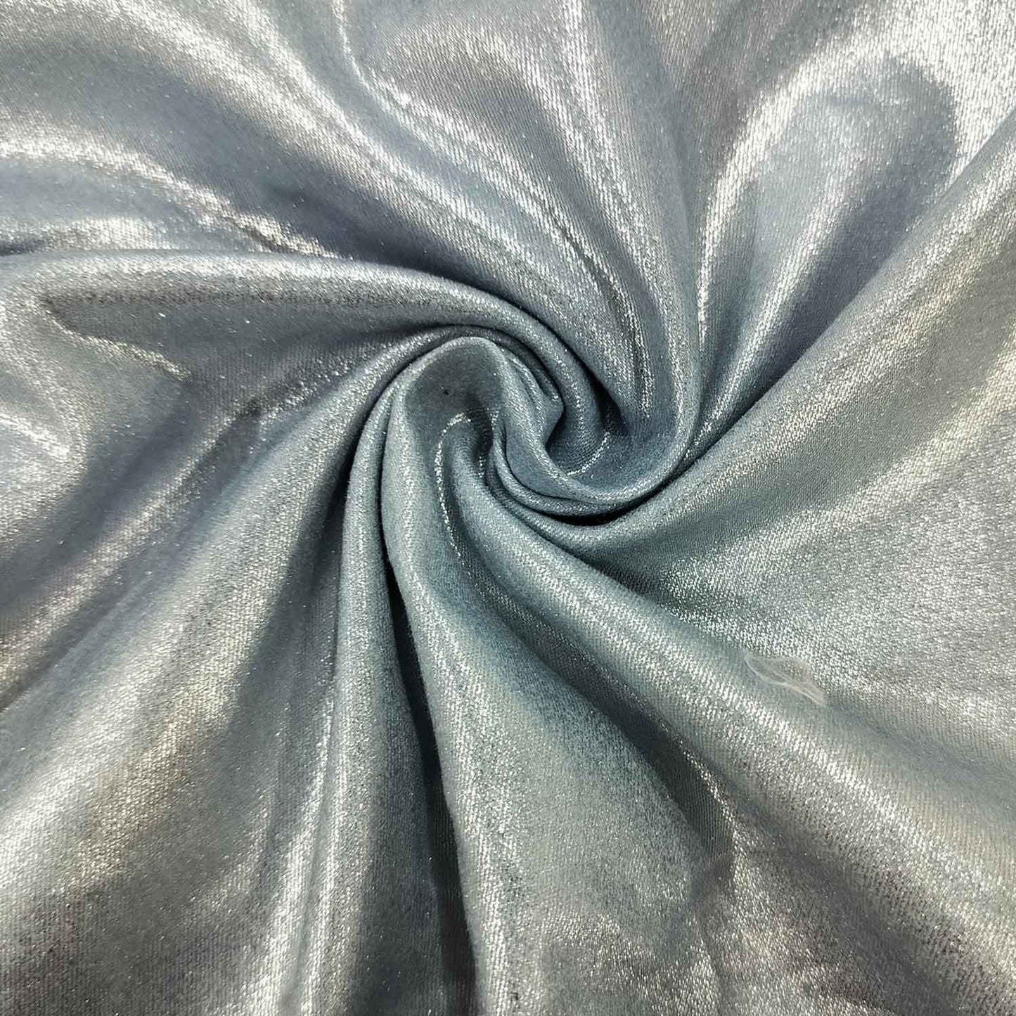 Powder Blue Solid Denim Foil Fabric CF-19325