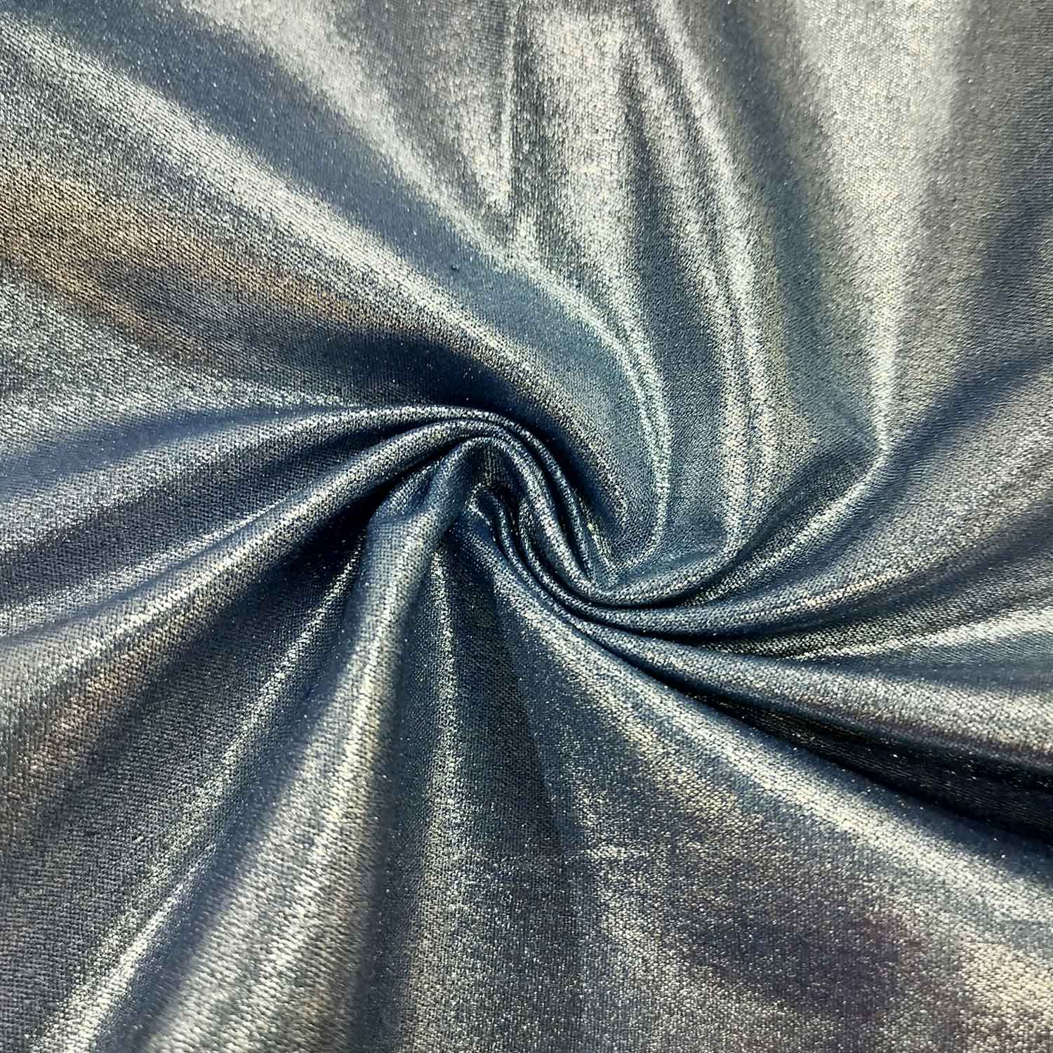Light Blue Solid Denim Foil Fabric CF-19326