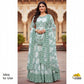 Off White Green Thread Embroidery Georgette Fabric AF-19343