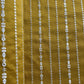 Mustard Thread Sequins Embroidery Russian Silk Fabric 19533