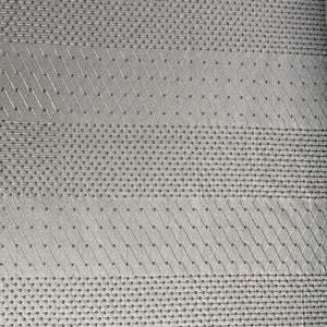 Grey Thread Sequins Embroidery Russian Silk Fabric 19545