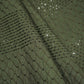 Military Green Thread Sequins Embroidery Russian Silk Fabric 7325 SB-19547