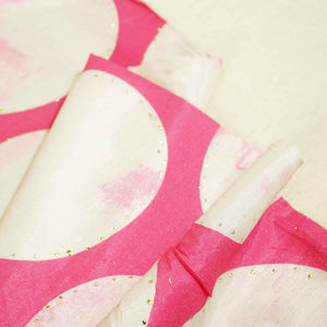 Pink Geometrical Mukaish Work Mulmul Fabric 0243 SN-19580