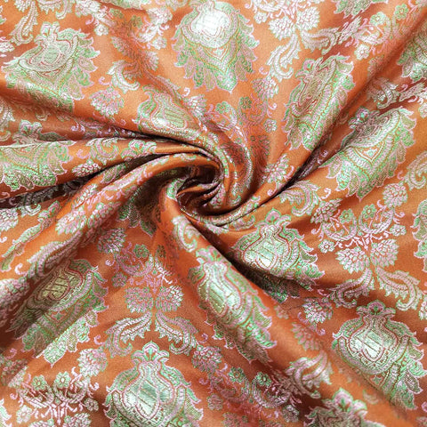 Orange Tanchui Silk Fabric KR-19584