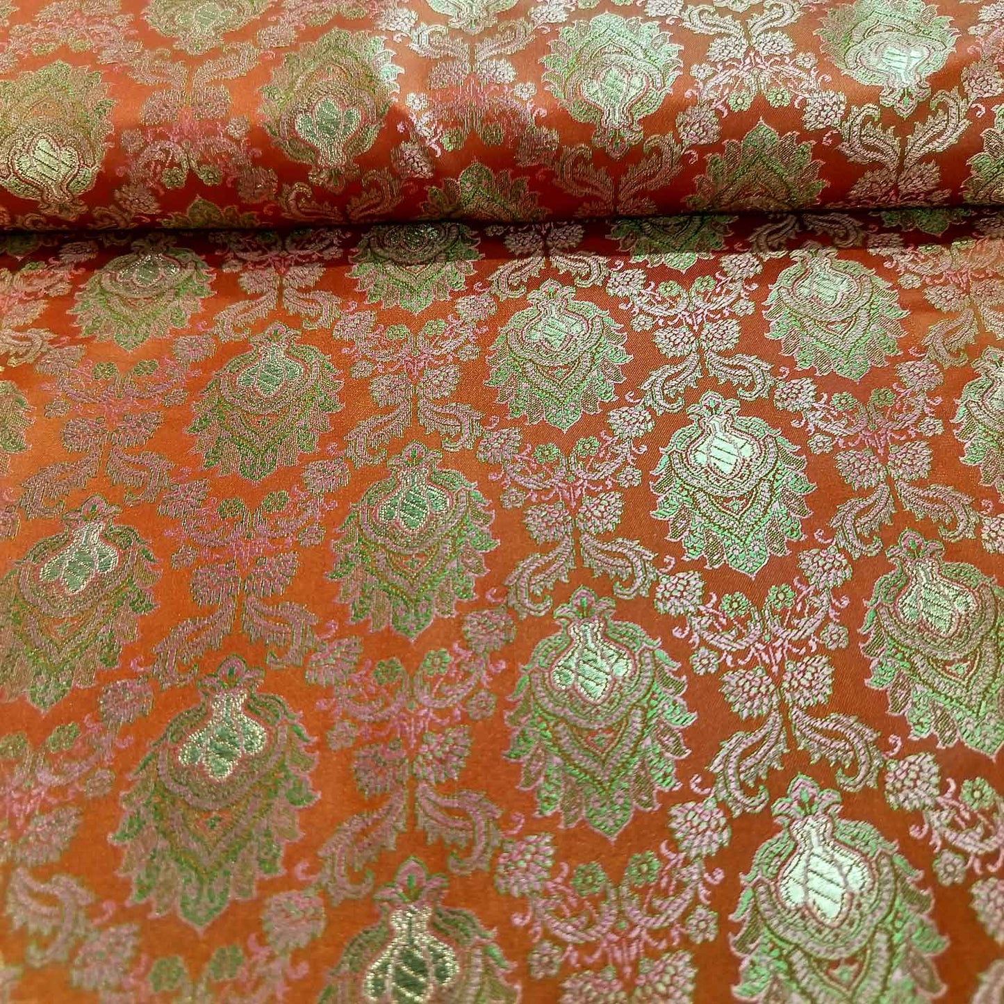 Orange Tanchui Silk Fabric KR-19584