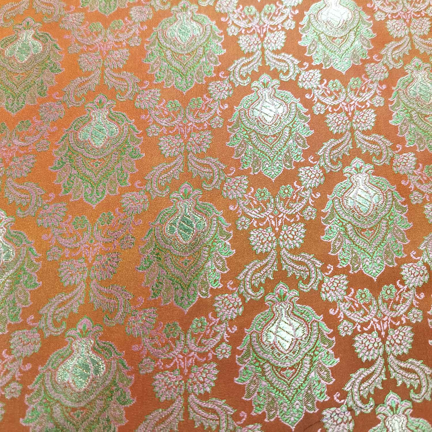 Orange Tanchui Silk Fabric KR-19584