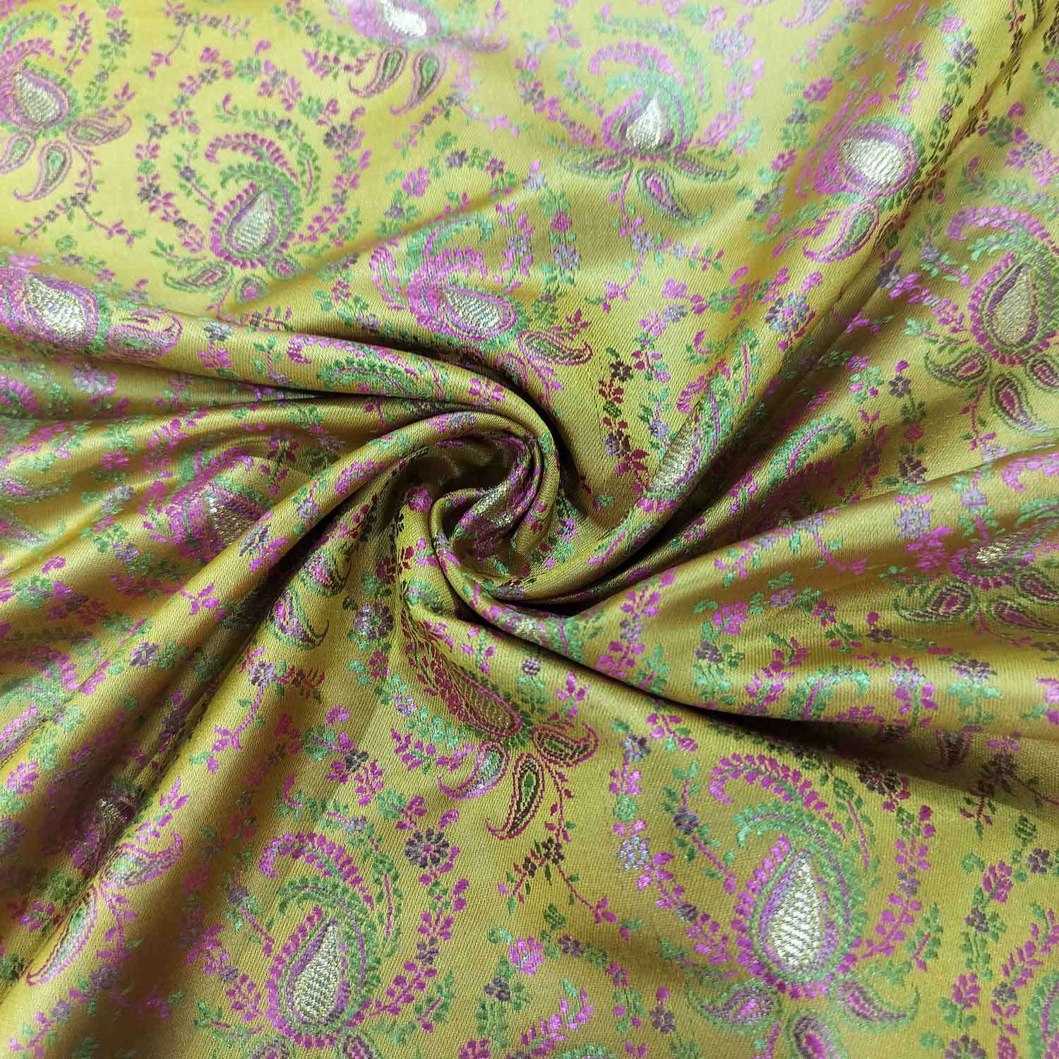 Yellow Tanchui Silk Fabric KR-19585