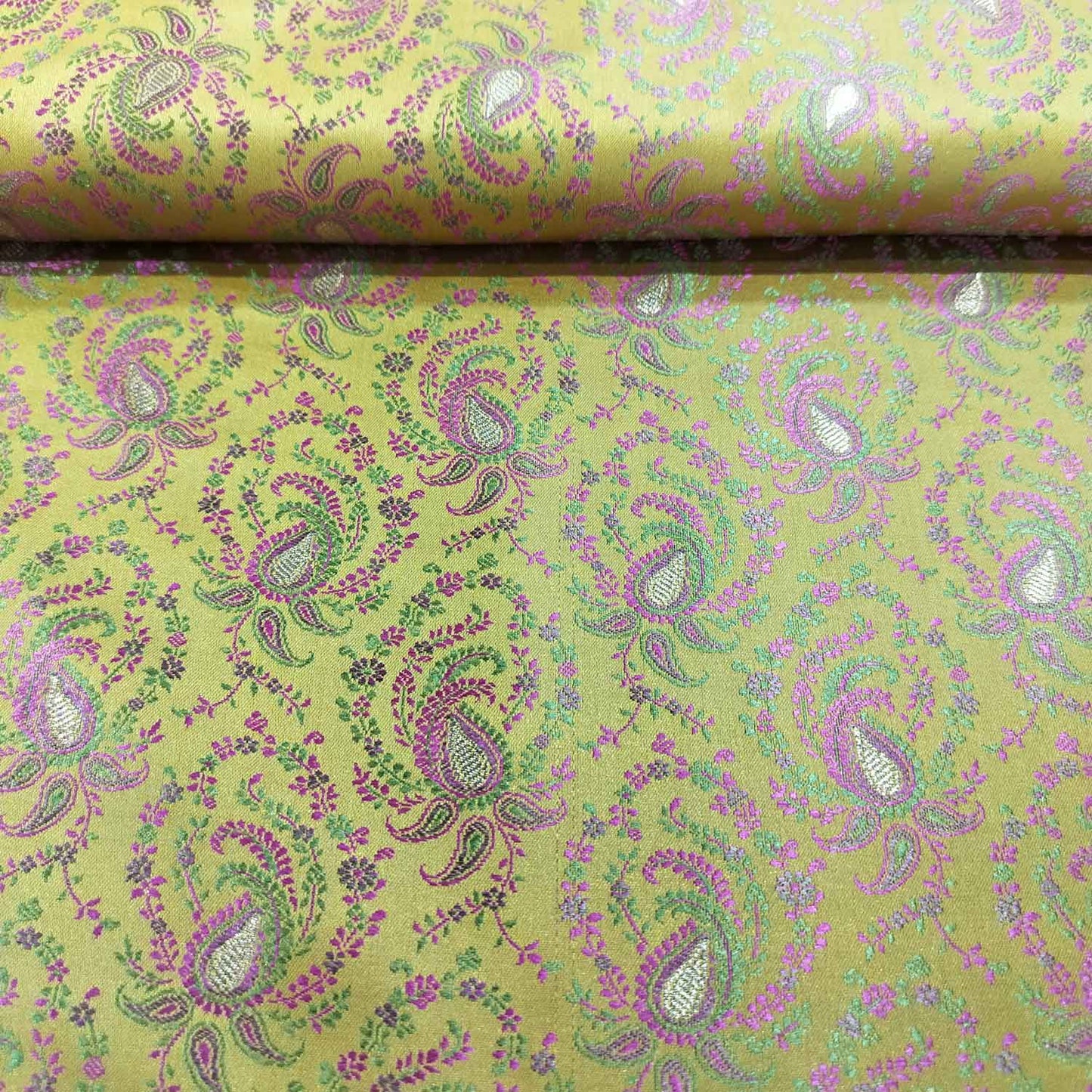 Yellow Tanchui Silk Fabric KR-19585