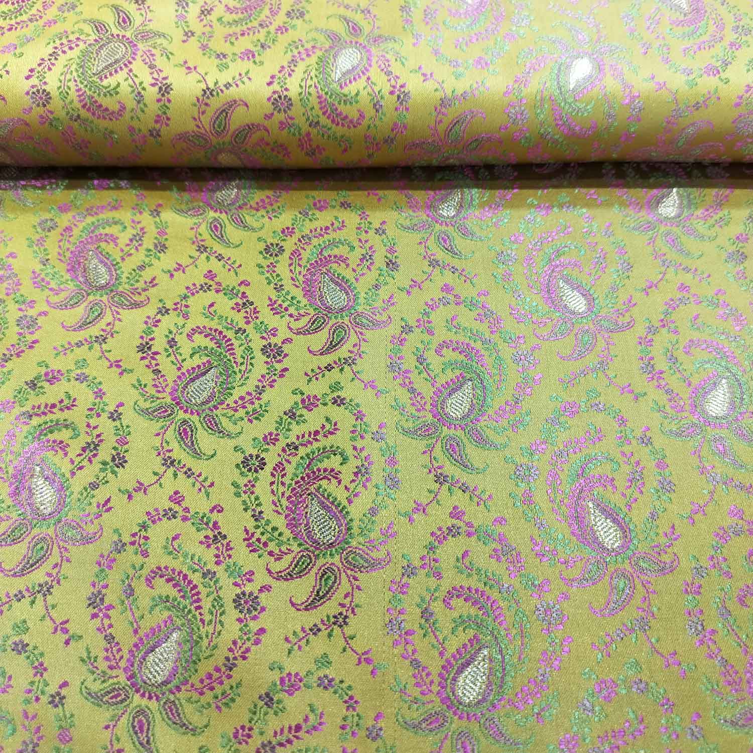 Yellow Tanchui Silk Fabric KR-19585