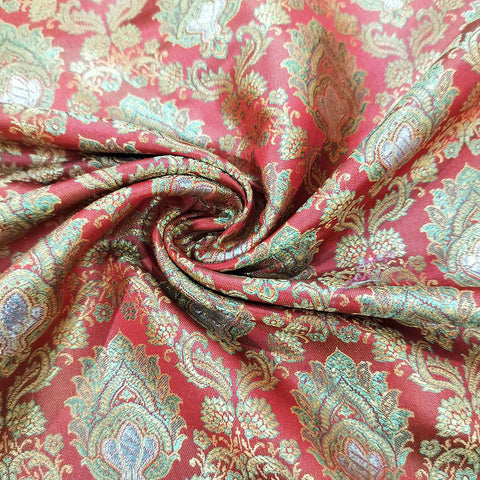 Red Tanchui Silk Fabric KR-19587