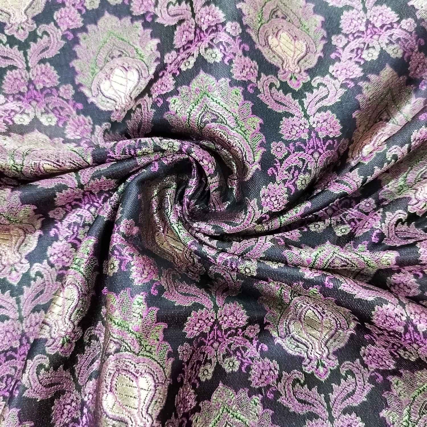 Black Tanchui Silk Fabric KR-19588