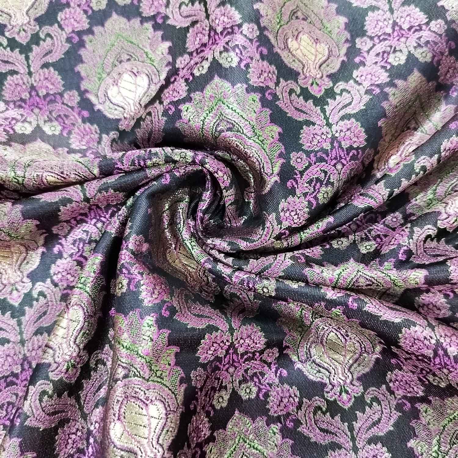 Black Tanchui Silk Fabric KR-19588