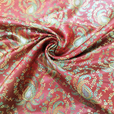 Red Tanchui Silk Fabric KR-19594