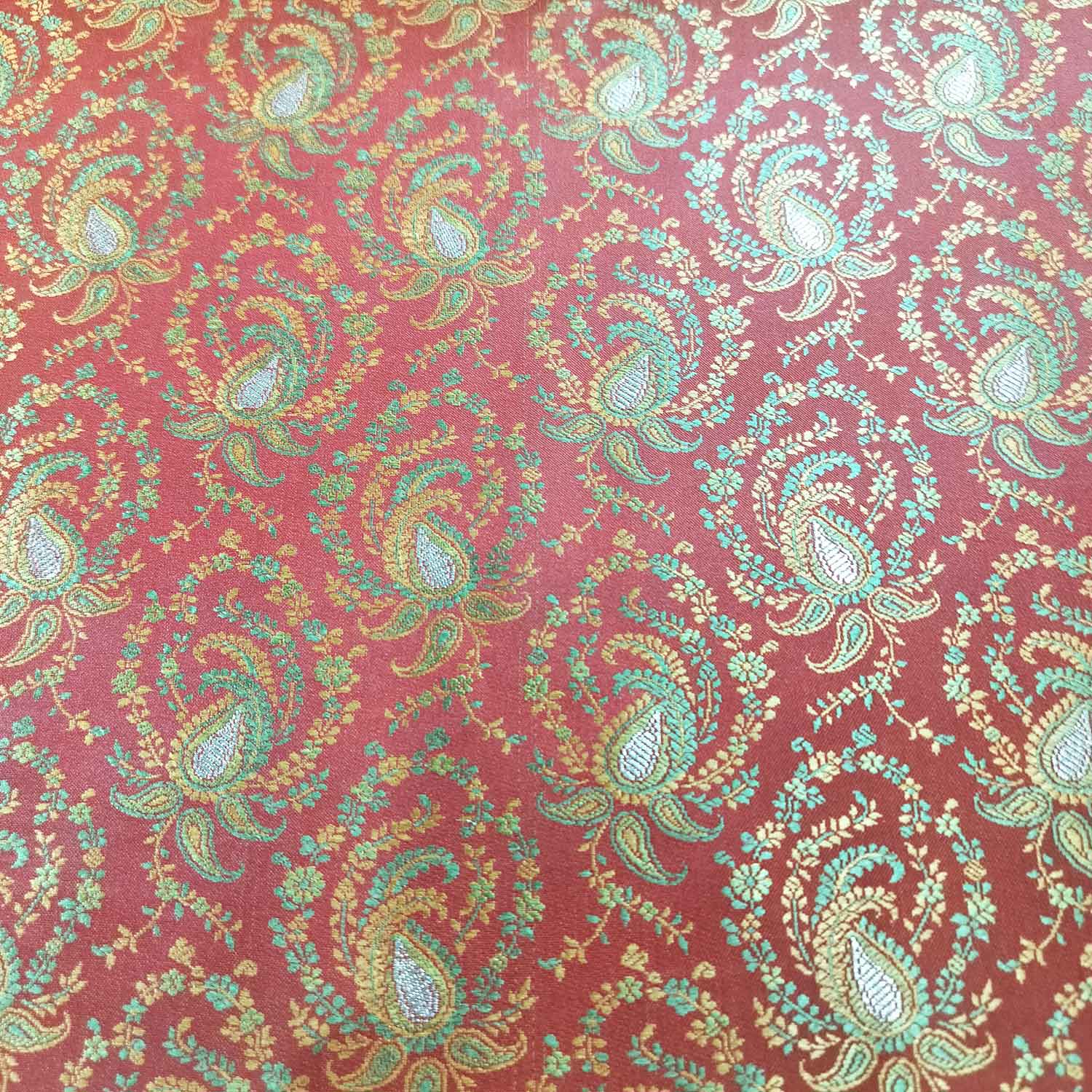 Red Tanchui Silk Fabric KR-19594