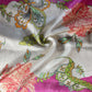 Pink Floral Print Upada Silk Fabric 19601