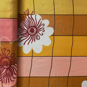 Multicolor Geomatrical Floral Print Upada Silk Fabric 19602