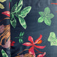Blue Floral Print Upada Silk Fabric 19610