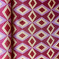 Red Geomatrical Print Upada Silk Fabric 19614