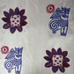 Lilac Block Print Upada Silk Fabric 19615