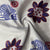 Lilac Block Print Upada Silk Fabric 19615