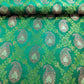 Dark Green Paisley Tanchui Silk Fabric KR-19628