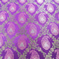 Purple Paisley Tanchui Silk Fabric KR-19629