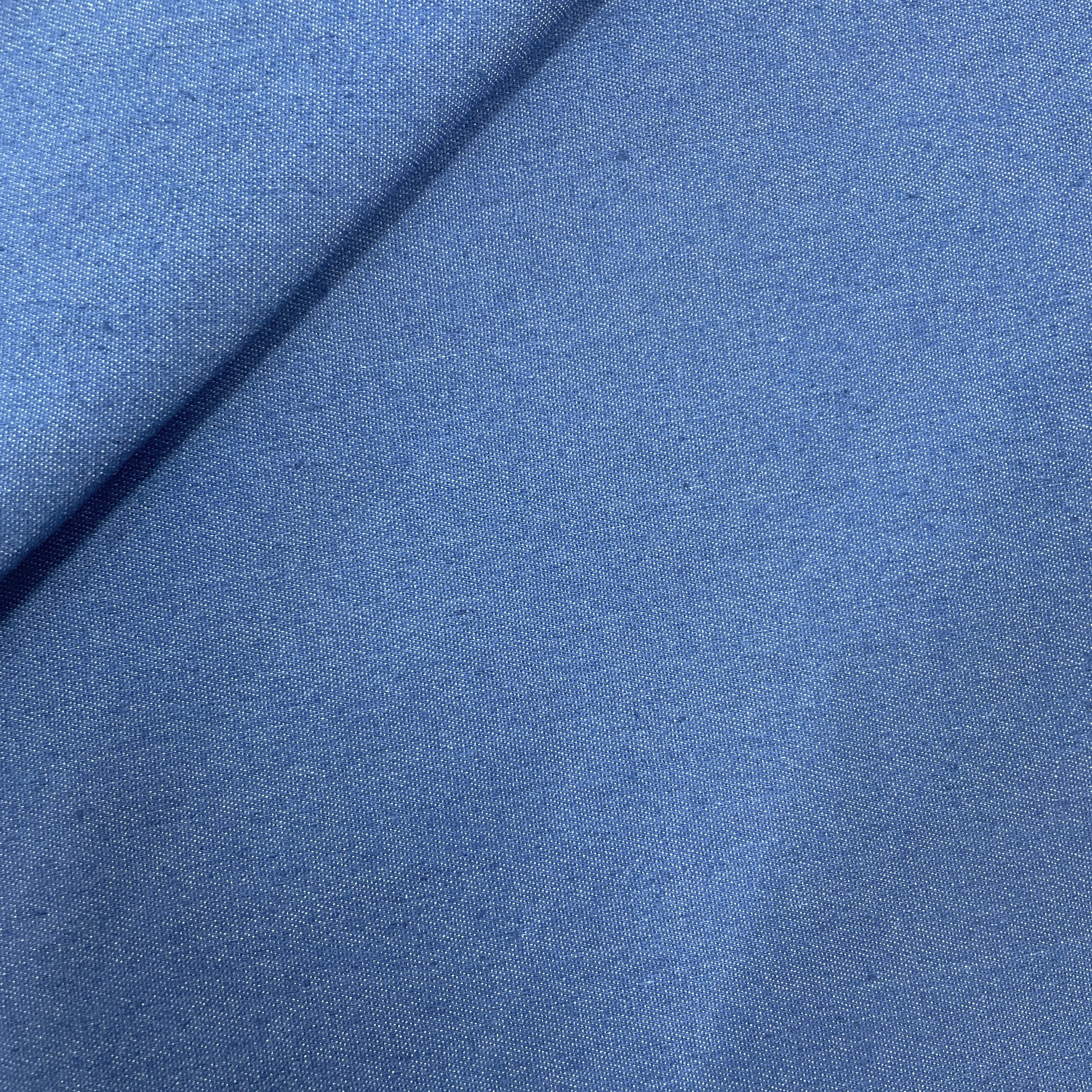 Blue Solid Denim Fabric 19639