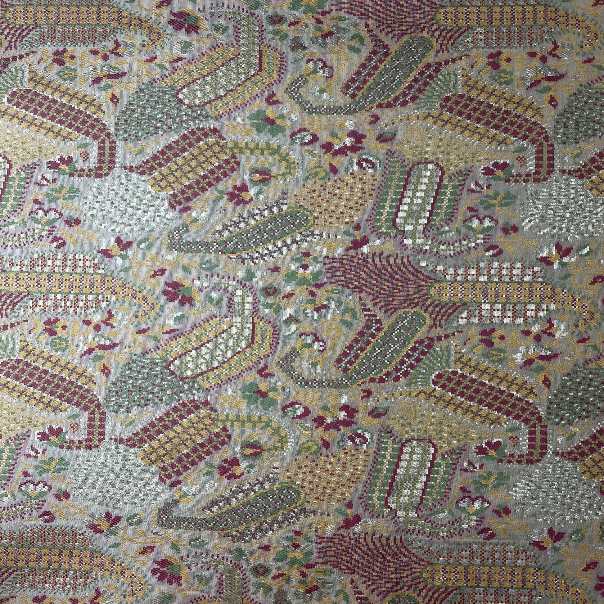 Blue Khinkhwab Brocade Silk Fabric 19641