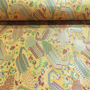 Yellow Khinkhwab Brocade Silk Fabric 354 KR-19653
