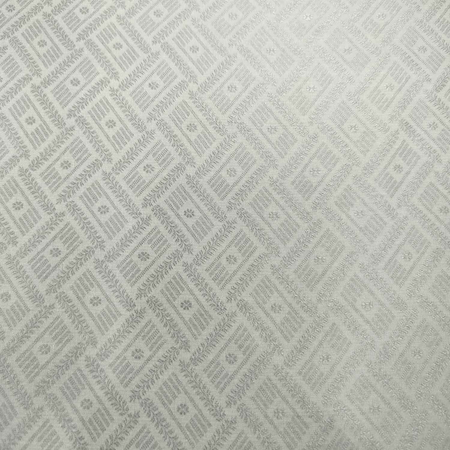 Grey Self Tanchui Cotton Silk Fabric KR-19658