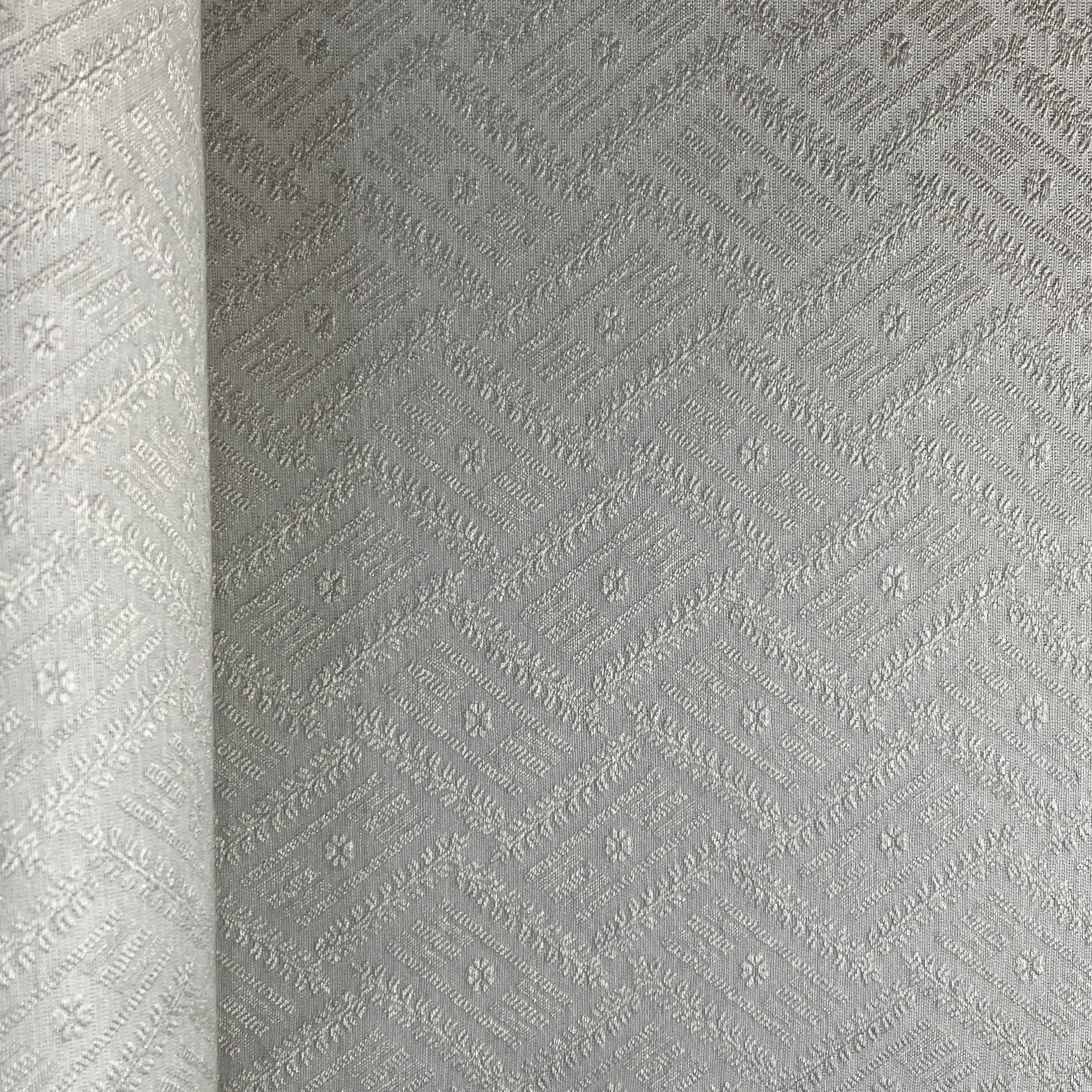 Grey Self Tanchui Cotton Silk Fabric 19662