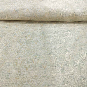 Green Paisley Tanchui Cotton Silk Fabric KR-19665