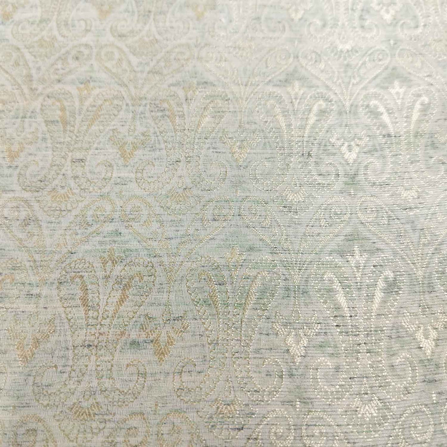 Green Paisley Tanchui Cotton Silk Fabric KR-19665