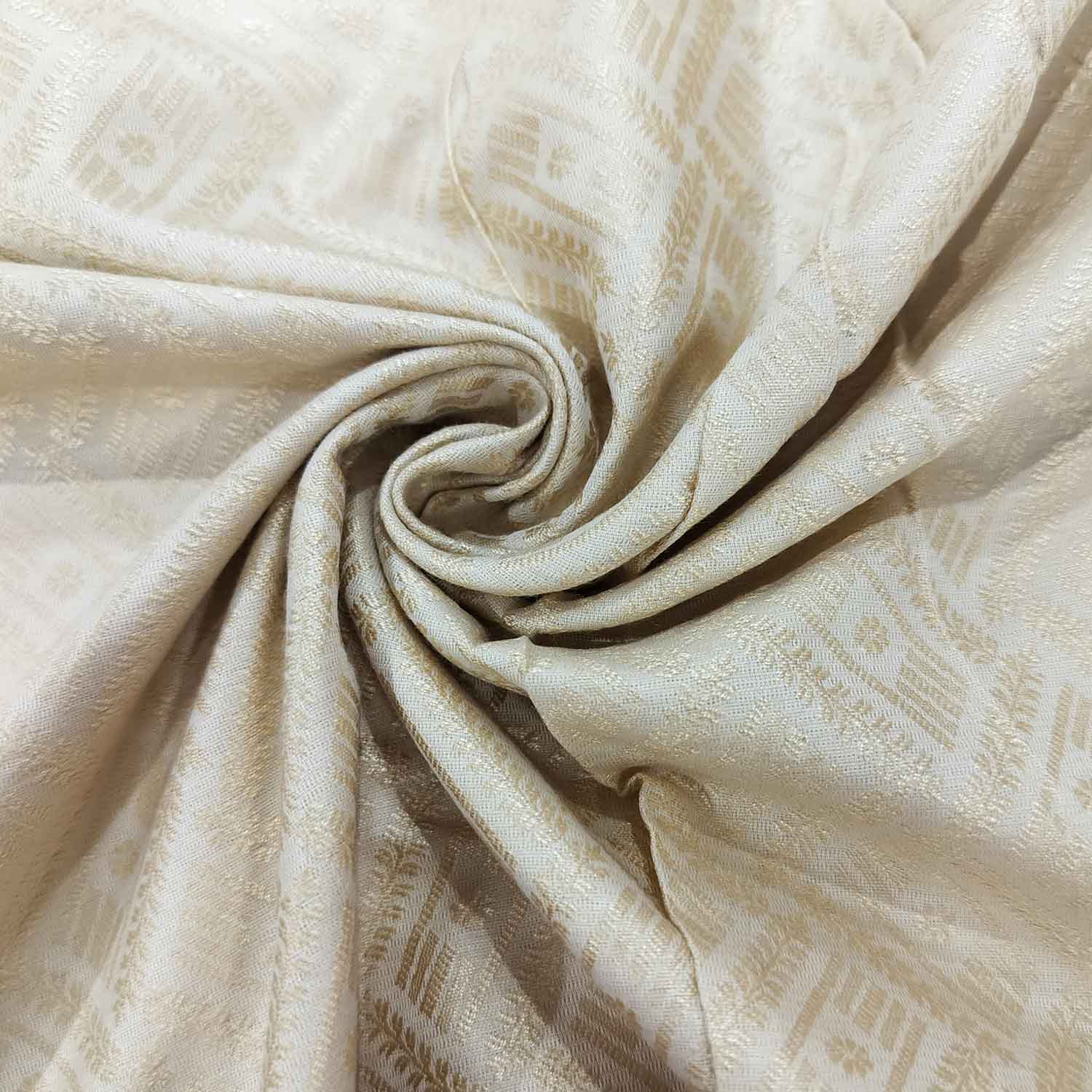 Golden Self Tanchui Cotton Silk Fabric KR-19666