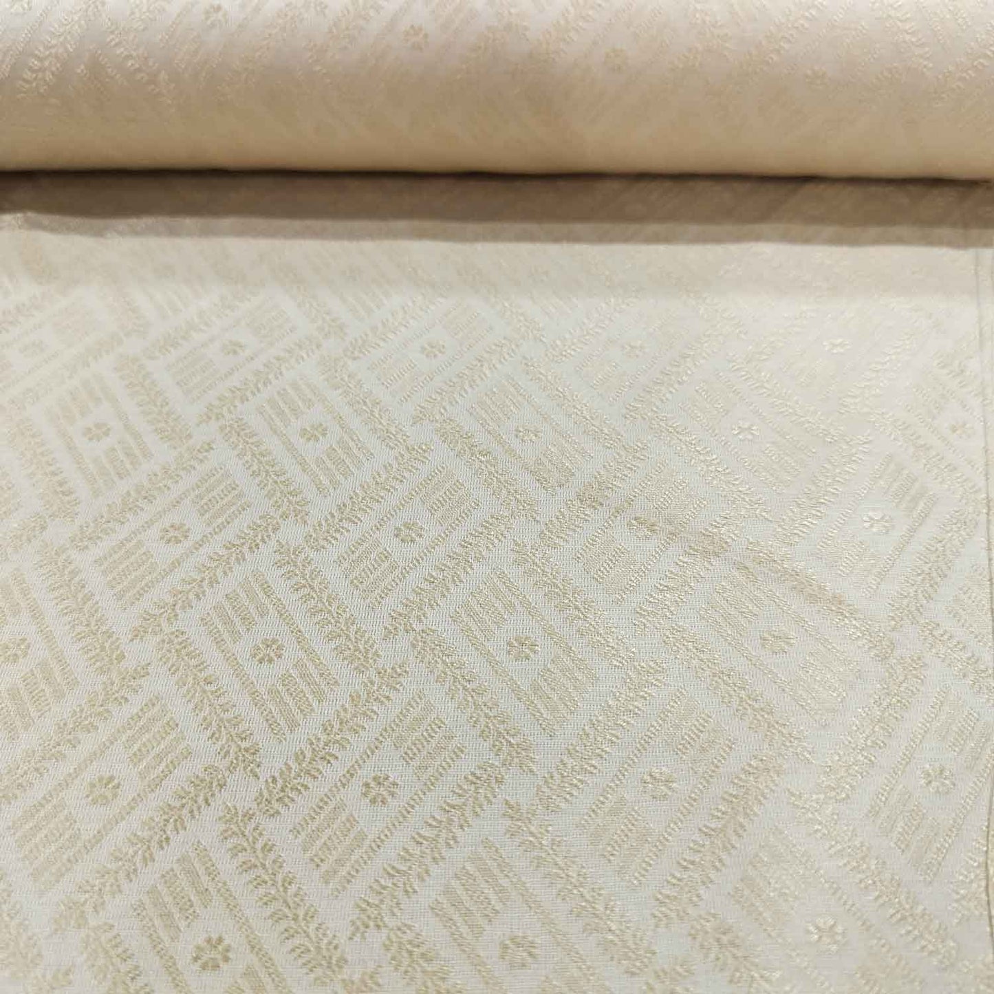 Golden Self Tanchui Cotton Silk Fabric KR-19666