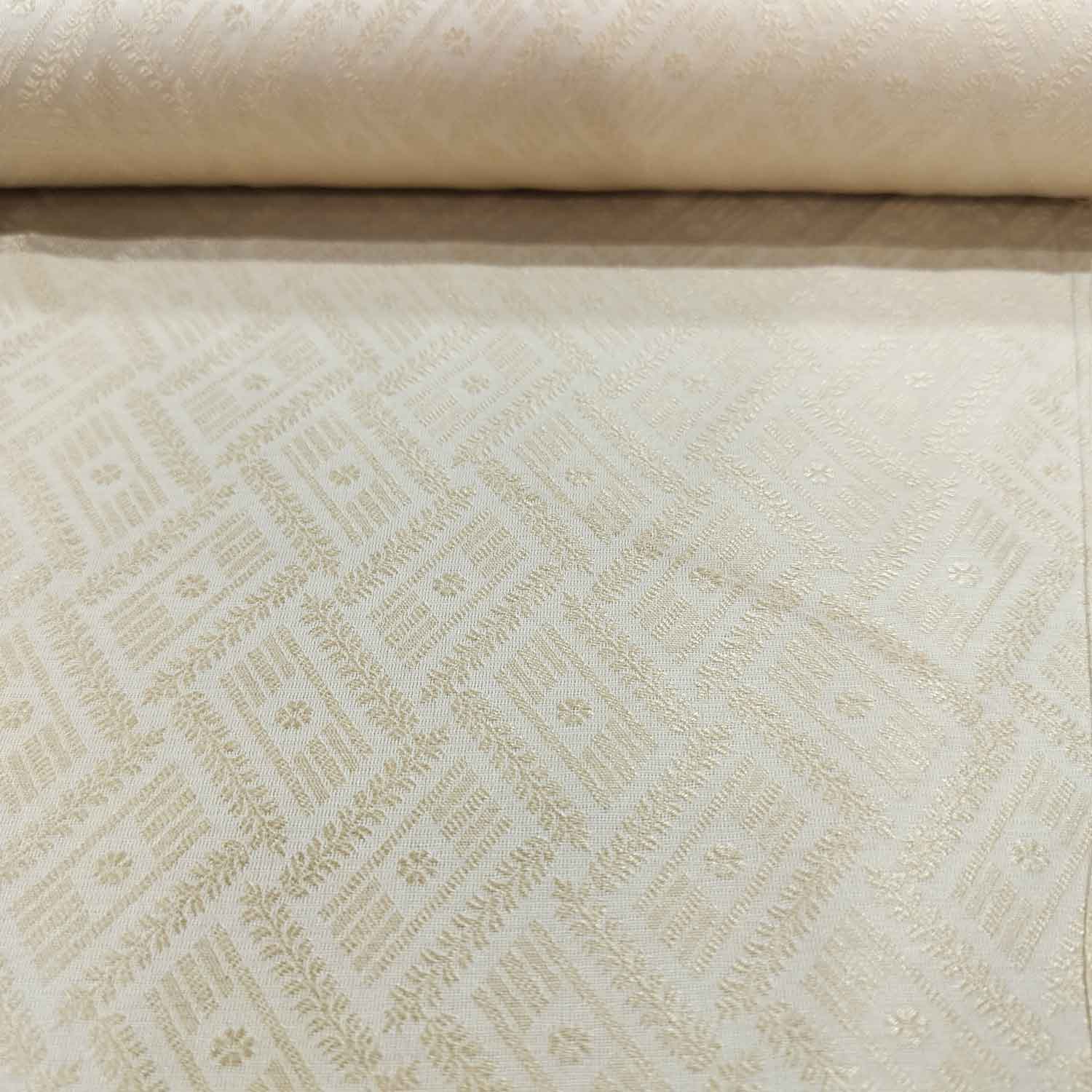 Golden Self Tanchui Cotton Silk Fabric KR-19666