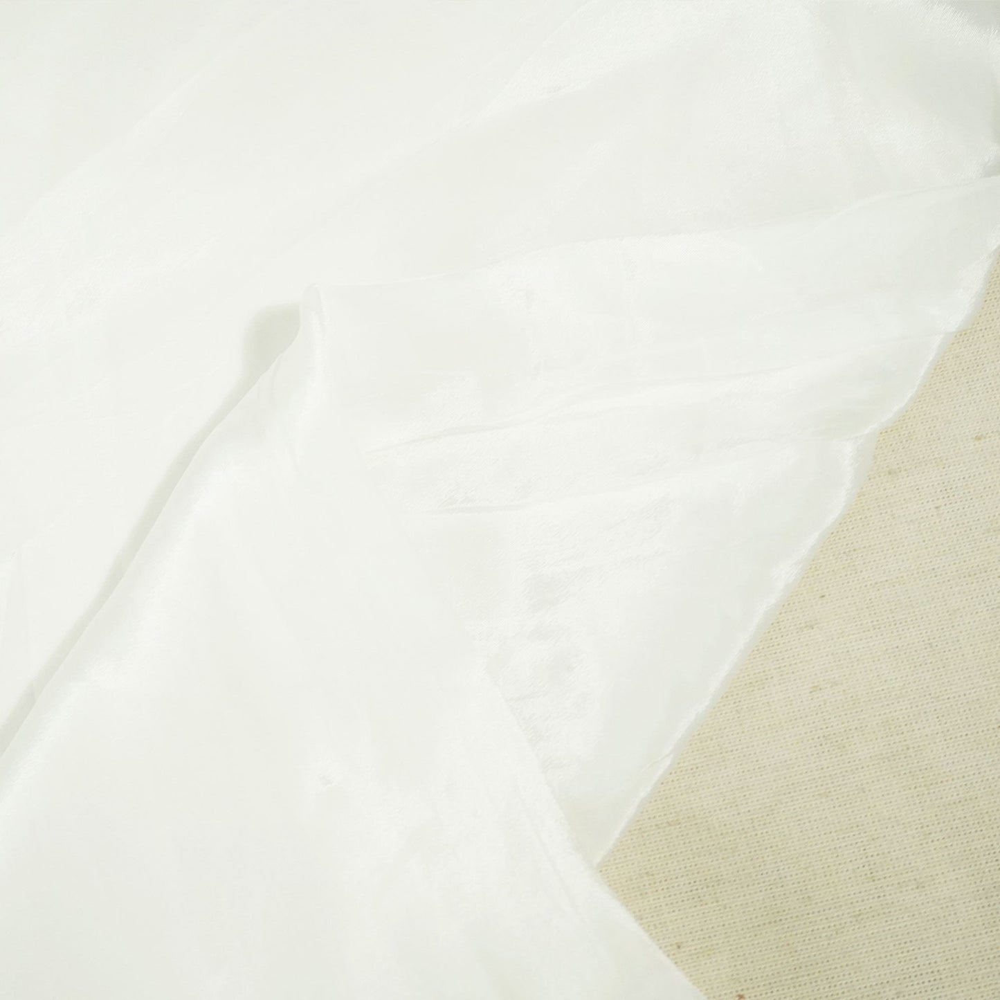 White Solid Natural Crepe Fabric 672 FG-19682