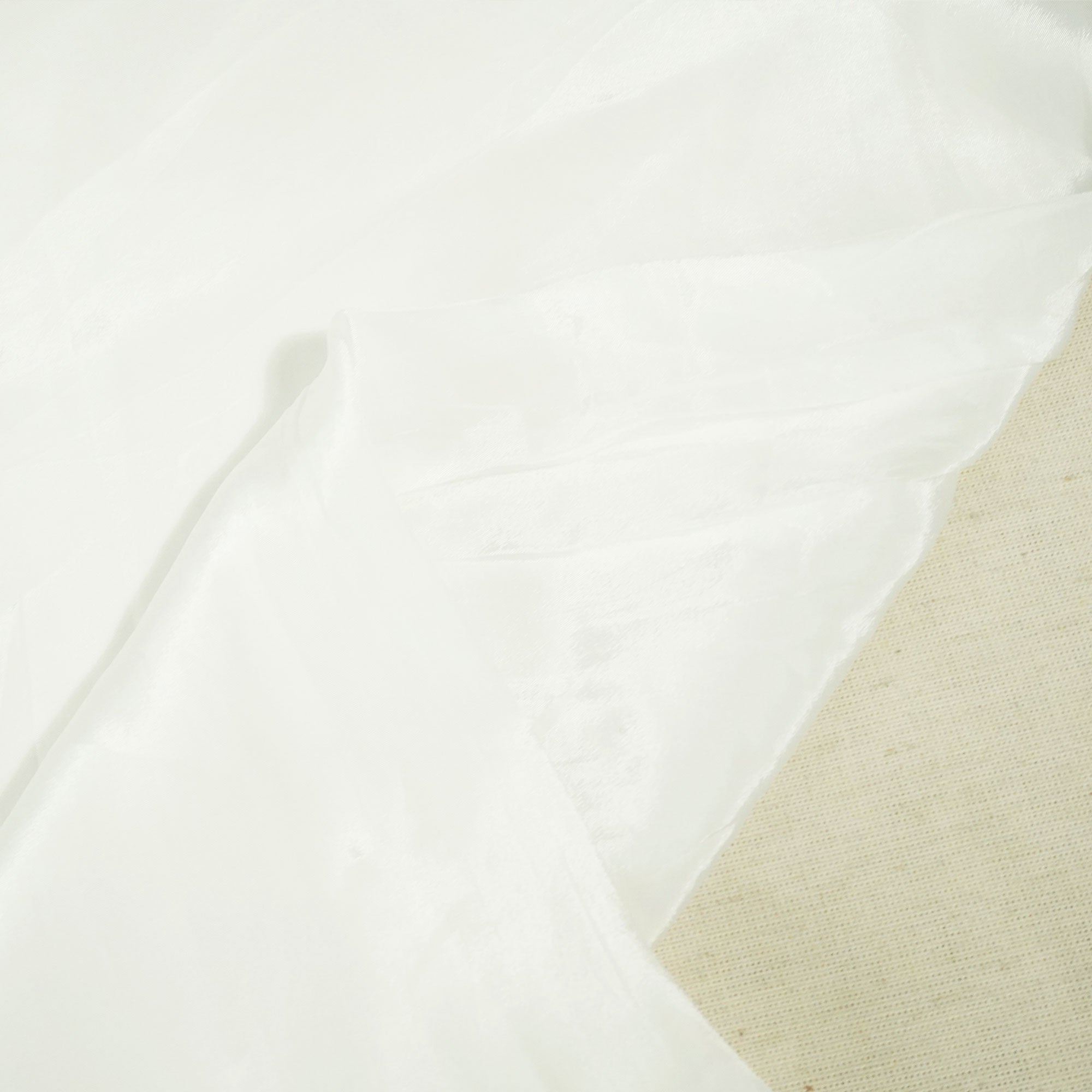 White Solid Natural Crepe Fabric 672 FG-19682