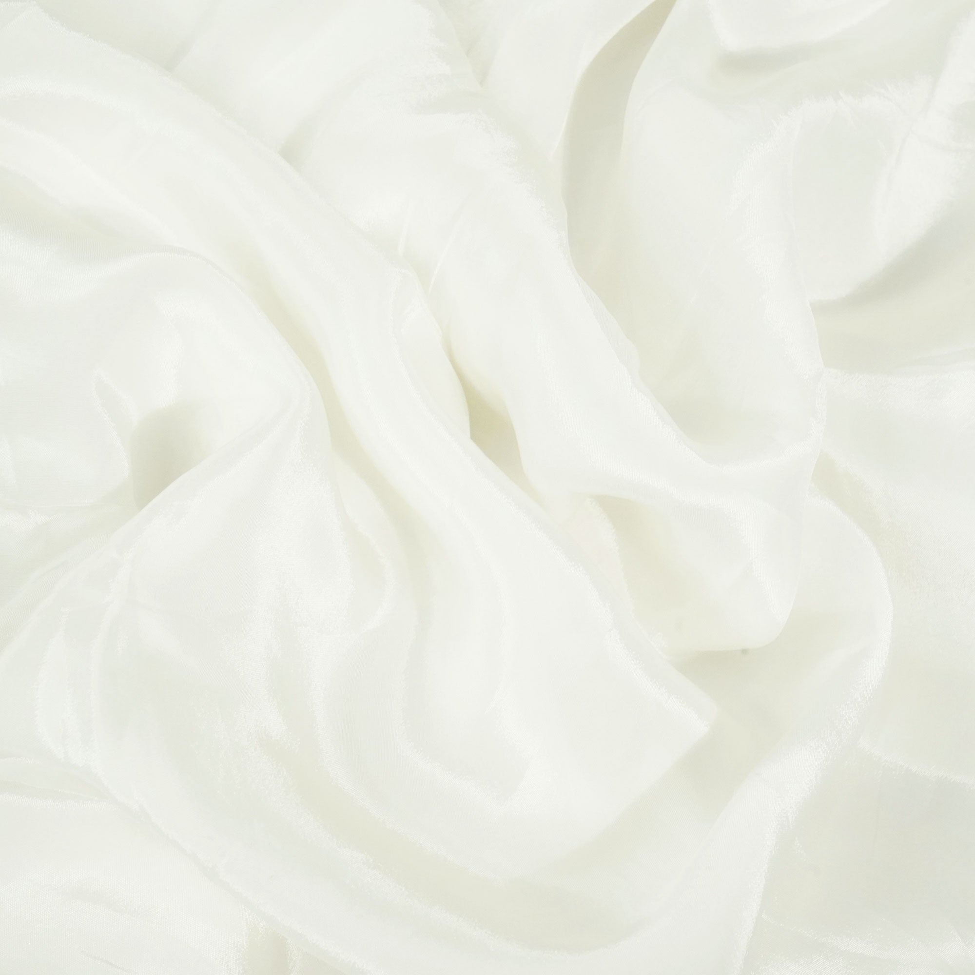 White Solid Natural Crepe Fabric 672 FG-19682