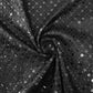 Black Thread Sequins Embroidery Russian Silk Fabric 19688