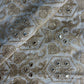 White Mirror & Zari Embroidery Dyeable Georgette Fabric 19698