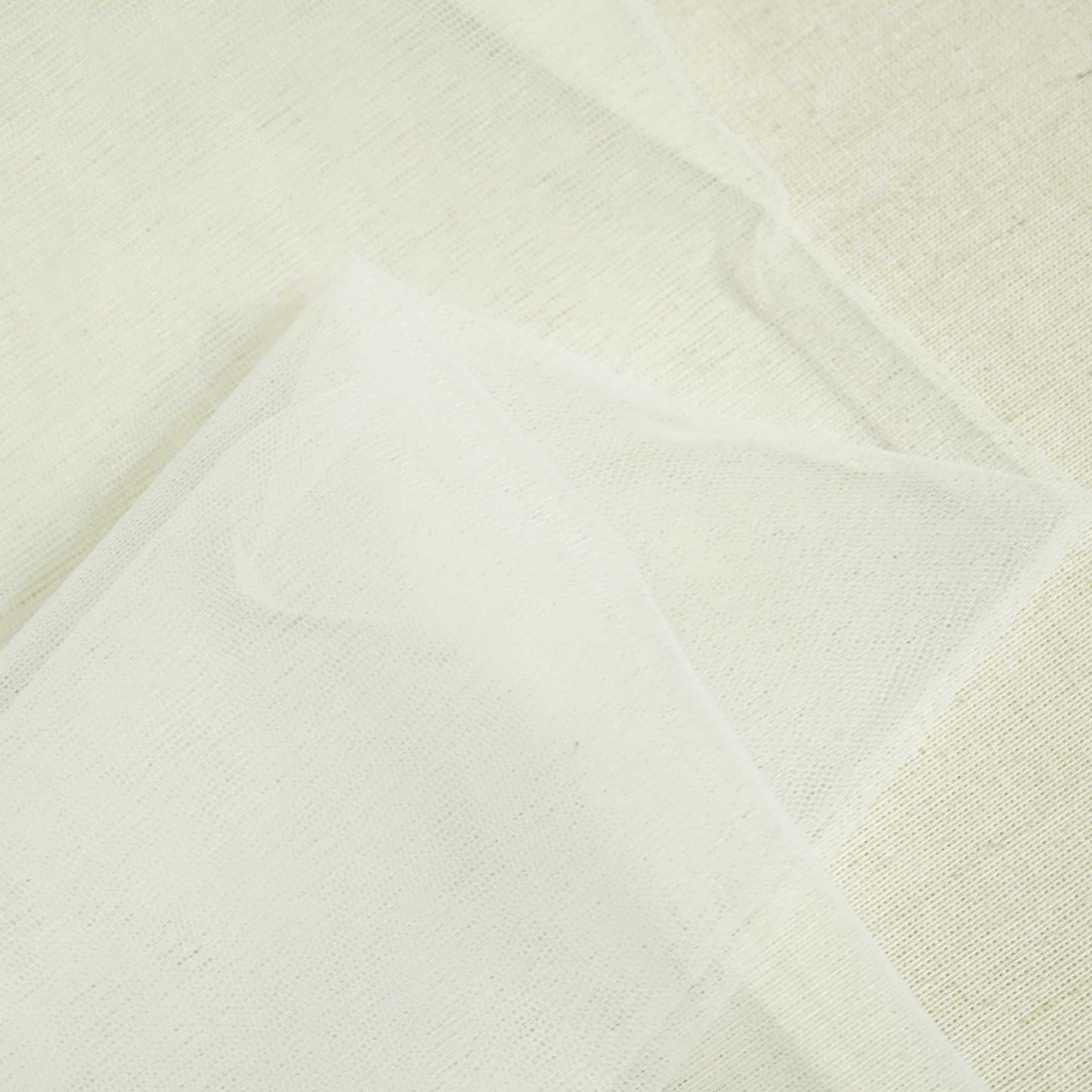 White Solid Mono Net Dyeable Fabric 1416 MN-19743
