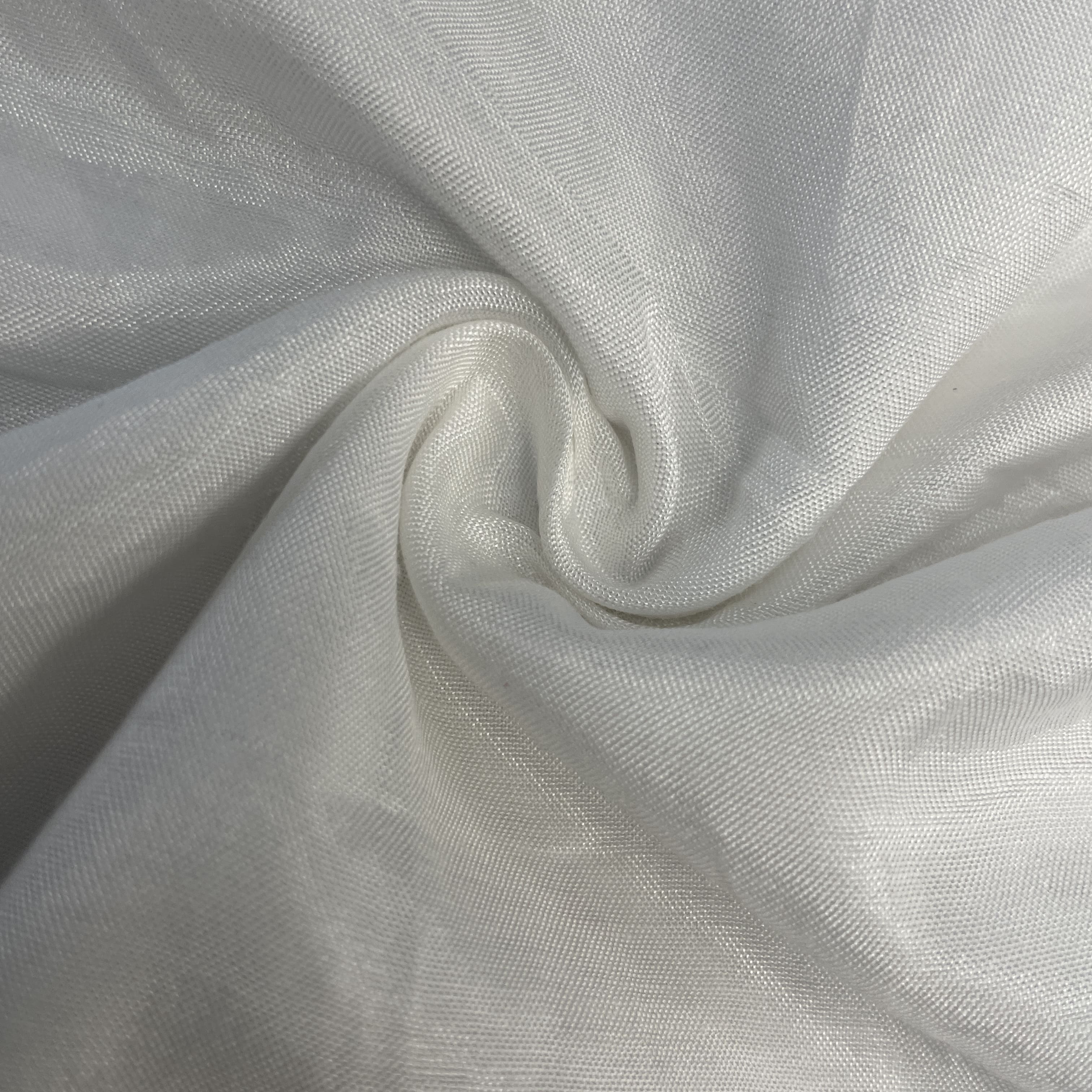 White Solid Muslin Dyeable Fabric 19750