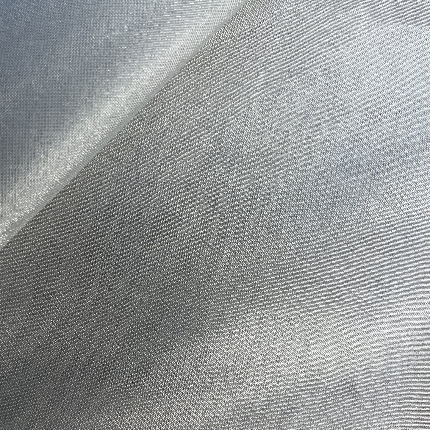 Silver Solid Tissue Jari Dyeable Fabric 19754