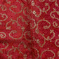 Red Bandhani Print Dola Silk Fabric