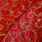 Pink and Red Bandhani Print Dola Silk Fabric 2078 KT-19764
