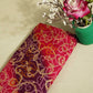 Purple and Pink Bandhani Print Dola Silk Fabric 2078 KT-19767