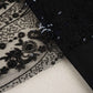 Black Cutdana Sequins Embroidery Net Fabric 19900