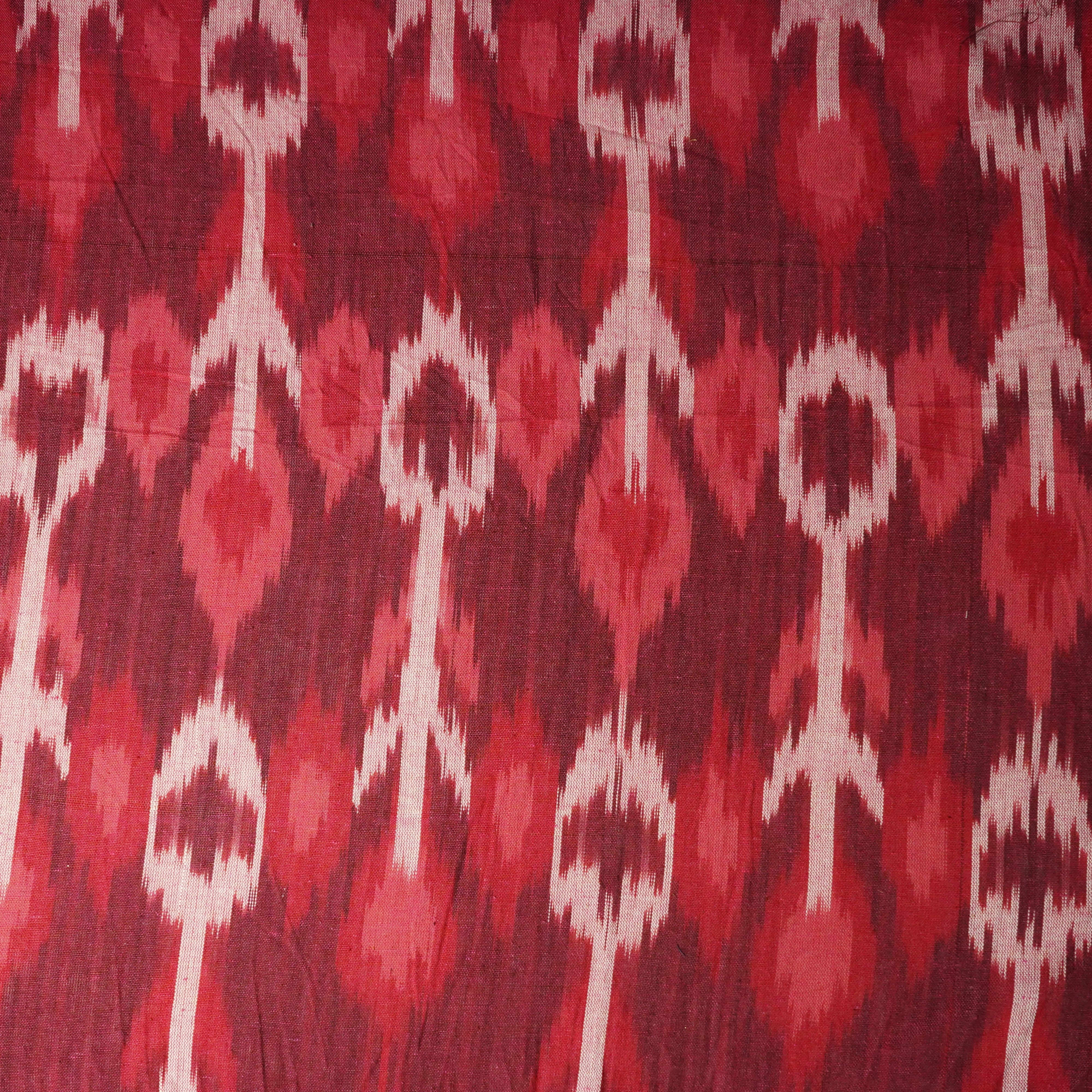 Red Ikkat Print Cotton Fabric 40 ST-19940